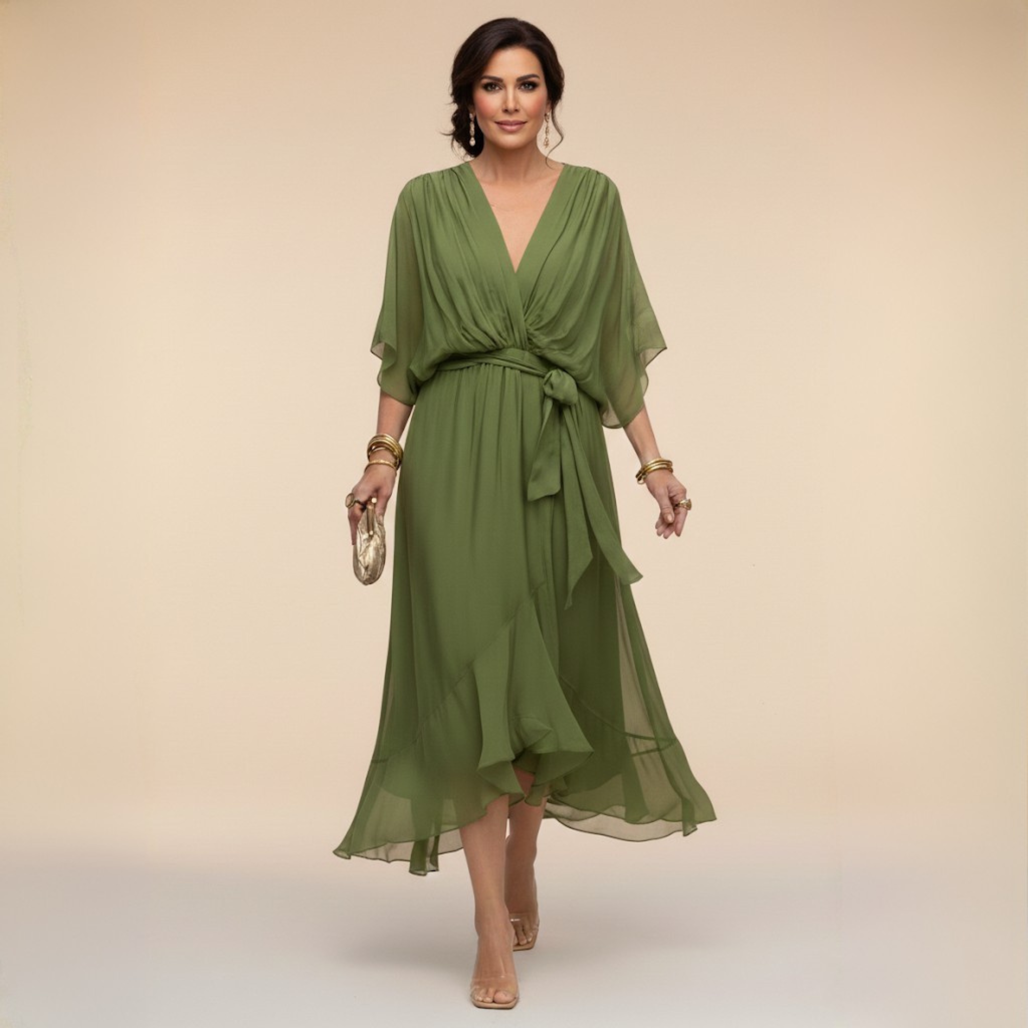 Jessica - Elegantna haljina s V-izrezom