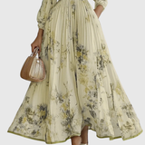 Rowella - Elegantna Plisirane Maxi Haljina
