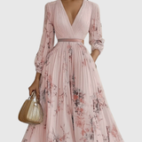 Rowella - Elegantna Plisirane Maxi Haljina