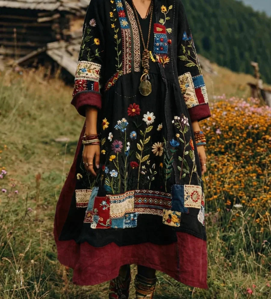 Lara - Elegantna haljina s cvjetnim uzorkom