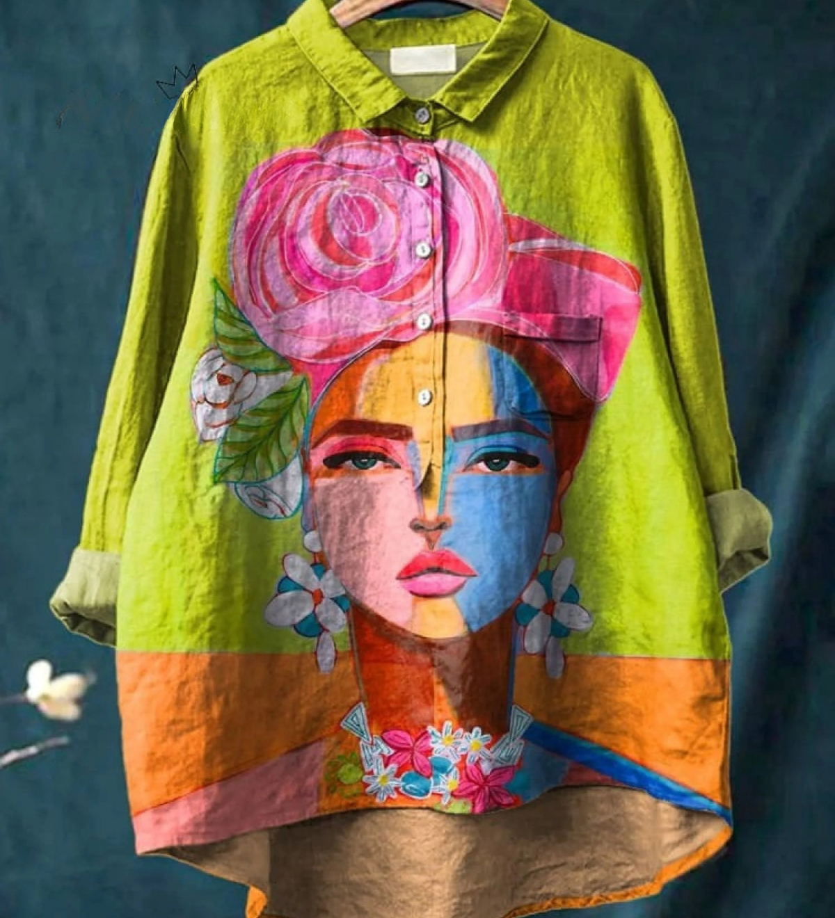 Amber | Ulje na platnu Freda portret umjetnosti tiskana ženska casual majica
