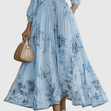 Rowella - Elegantna Plisirane Maxi Haljina