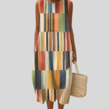 Haljina s drvenim patchwork uzorkom
