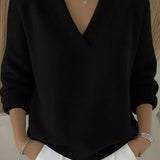 Violeta | Oversized džemper s V-izrezom