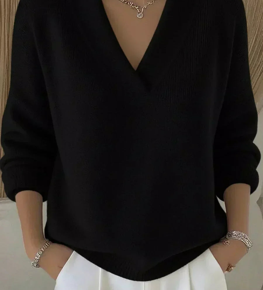 Violeta | Oversized džemper s V-izrezom
