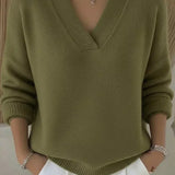 Violeta | Oversized džemper s V-izrezom