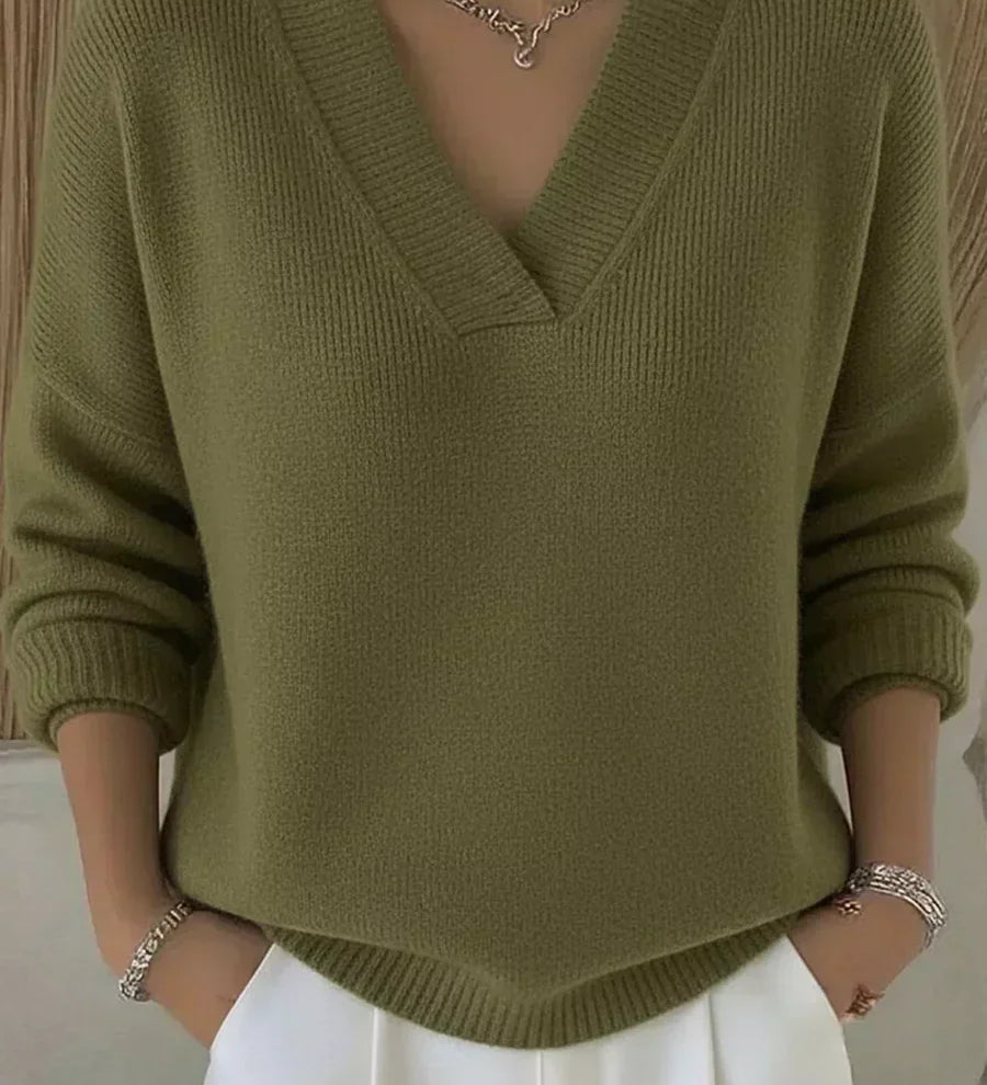 Violeta | Oversized džemper s V-izrezom
