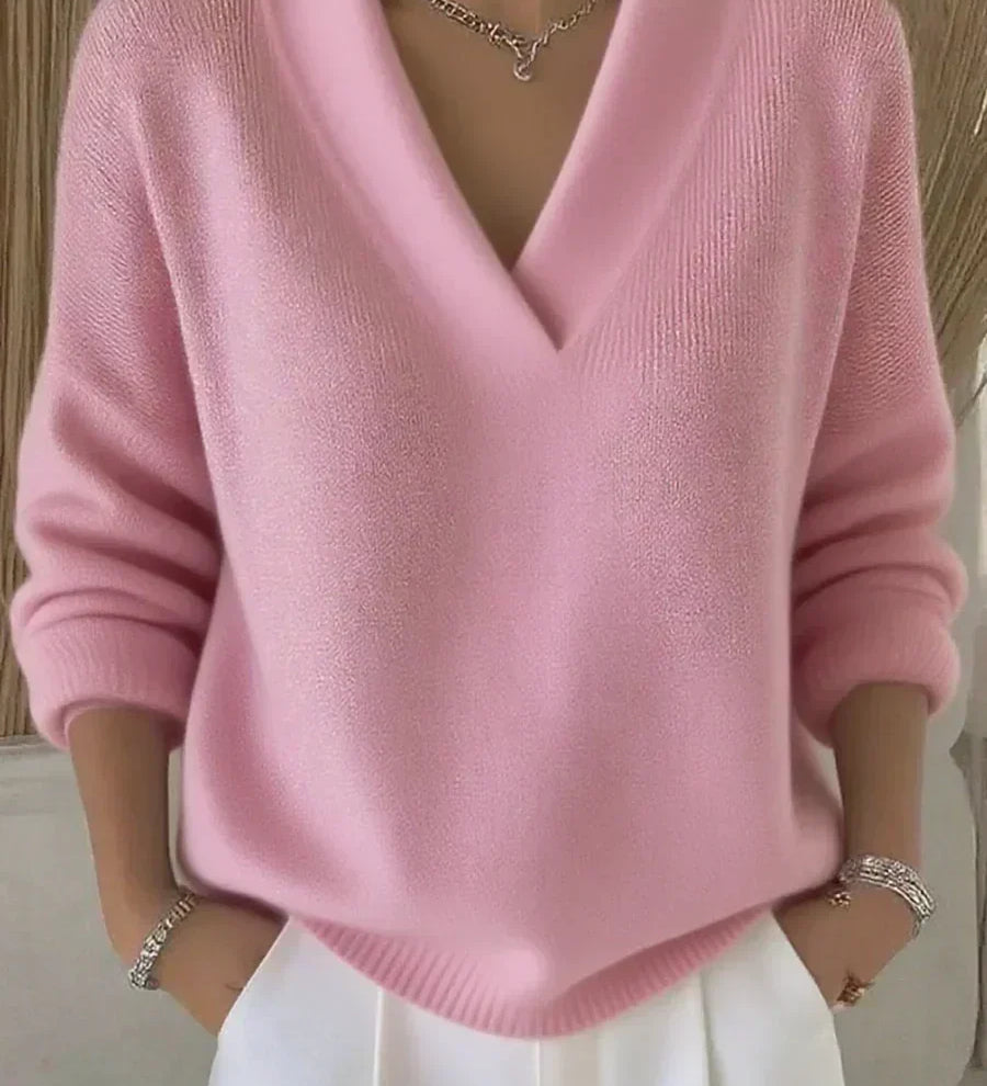 Violeta | Oversized džemper s V-izrezom
