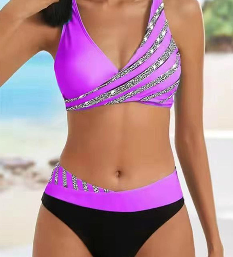 Mona | Bikini s uzorkom u toplim tonovima