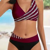 Mona | Bikini s uzorkom u toplim tonovima