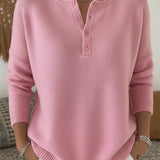 Helena | Džemper s gumbima Henley