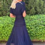 Avery - Elegantna Plava Haljina