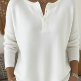 Helena | Džemper s gumbima Henley