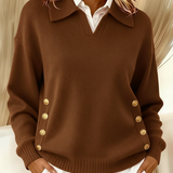 Vicenta | Pulover s Polo Ovratnikom i Dugmadi