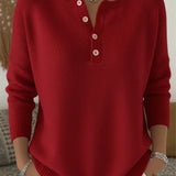 Helena | Džemper s gumbima Henley