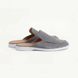 Sivi Suede Yacht Mule