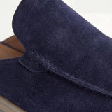 Mornarsko plava suede mule