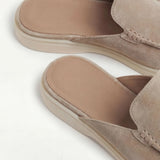 Bež Suede Yacht Mule