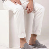 Sivi Suede Yacht Mule